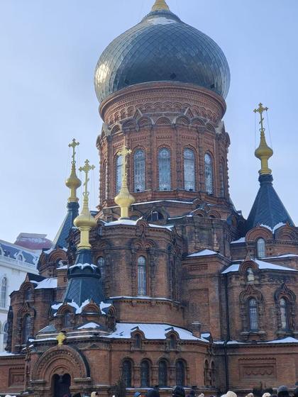 St Sophia Cathedral in snow, Harbin